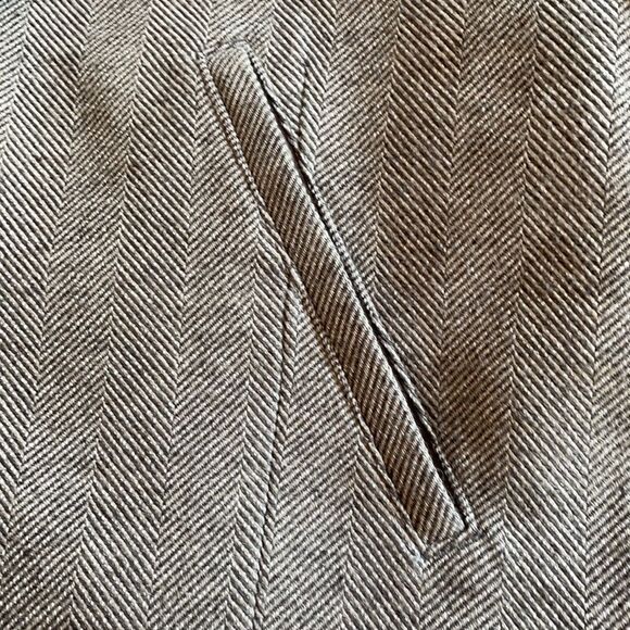 Material London Herringbone Long Coat Formal Dress Pea Coat Winter Formal - Picture 7 of 10